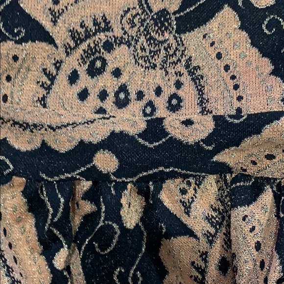 Vintage 1960s black and gold brocade party dress - Picture 2 of 3